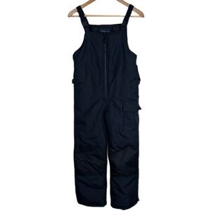 London Fog Boys Classic Snow Bib Ski Overalls Snowsuit Black Size Boys 10/12